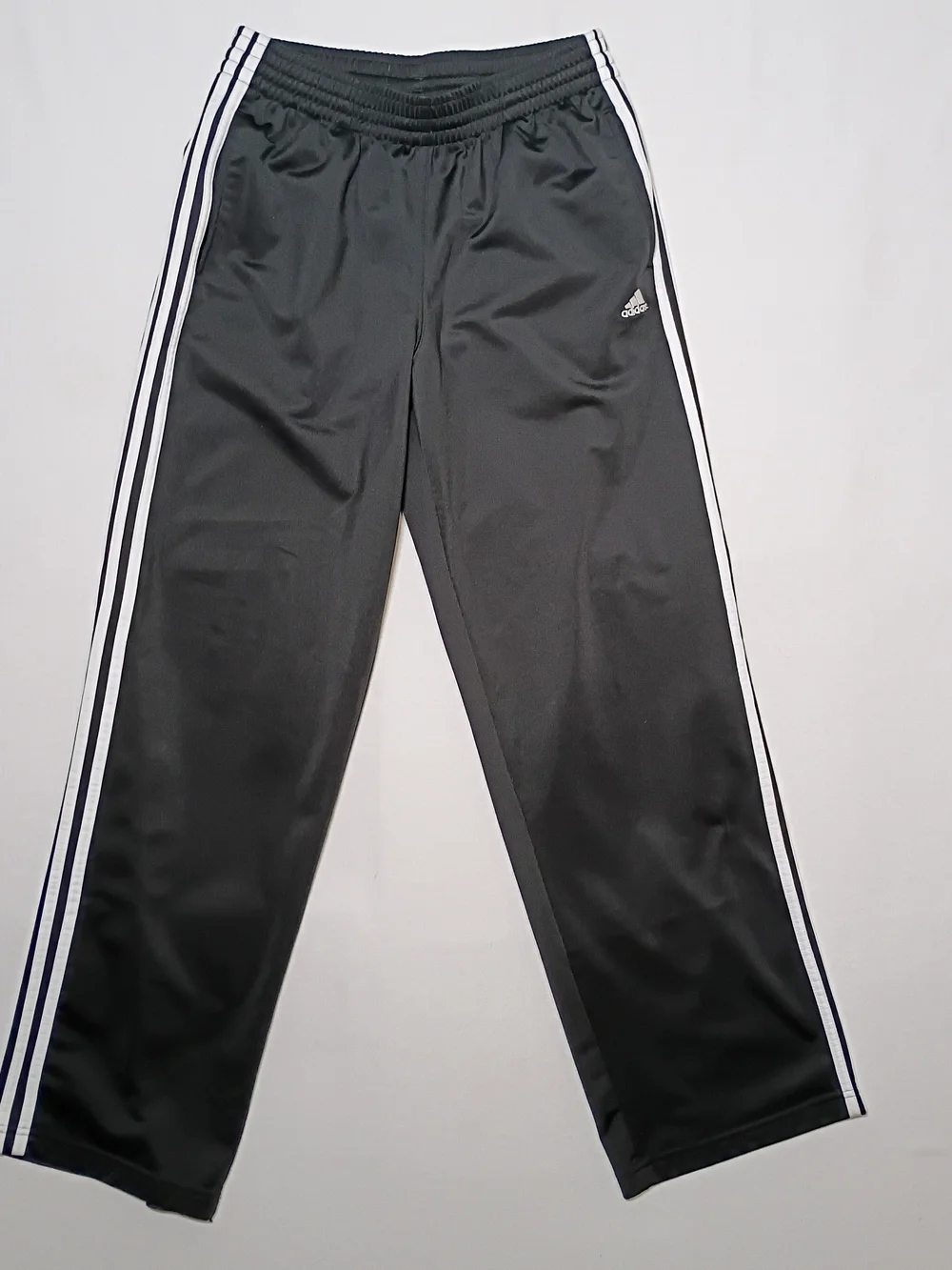 Adidas Essentials Mens 3 Stripes Open Hem Training Pants Large Black 2012